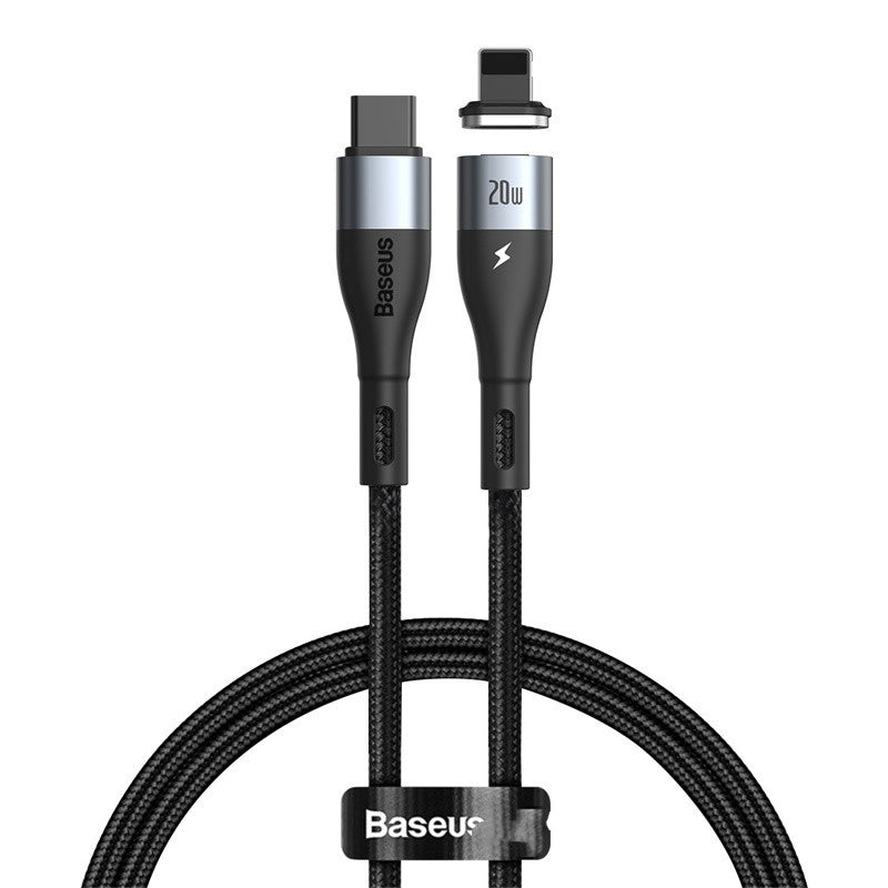 Baseus Magnetic iPhone 12 Charging Cable – Zinc Alloy Fast Charging PD 20W Data Cable Compatible with Apple Devices