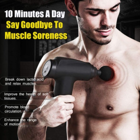 Electric Massage Fascia Gun – Deep Tissue Muscle Massager for Pain Relief, Relaxation & Post-Workout Recovery