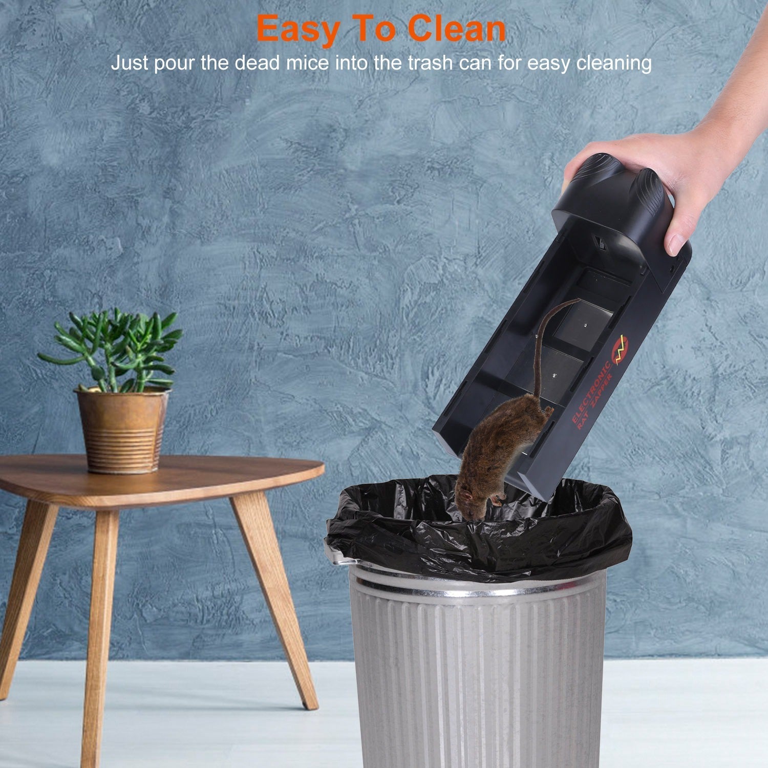 Electric Rat Trap Zapper – Reusable Rechargeable Mice Trap with 1800V High Voltage Shock for Indoor Pest Control