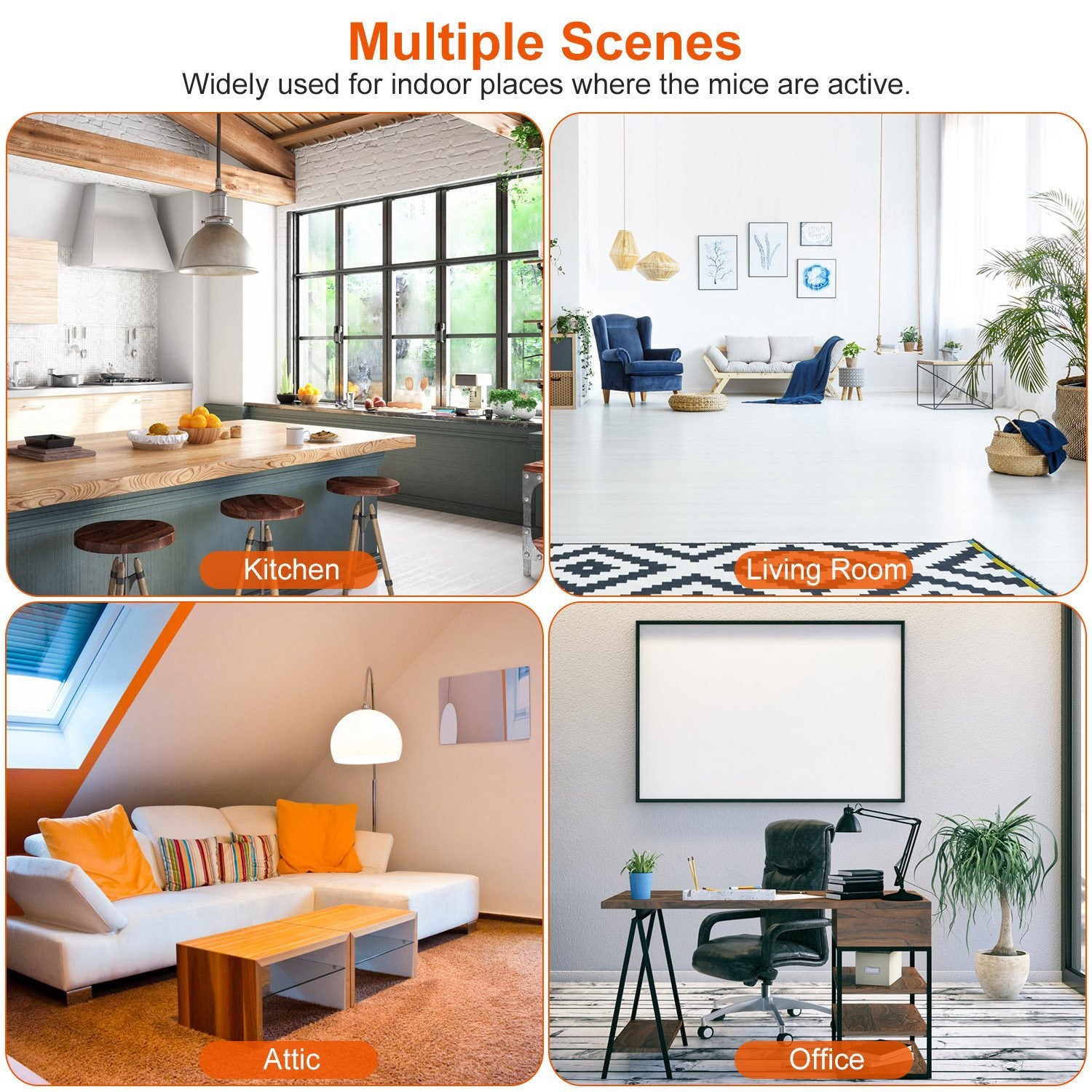 Electric Rat Trap Zapper – Reusable Rechargeable Mice Trap with 1800V High Voltage Shock for Indoor Pest Control