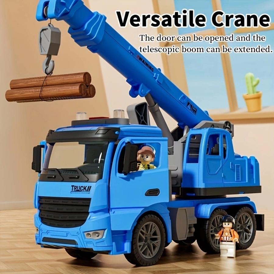 Children’s Yellow Crane Toy with Lights & Sounds – Construction Truck Car for Kids, Birthday & Holiday Gift