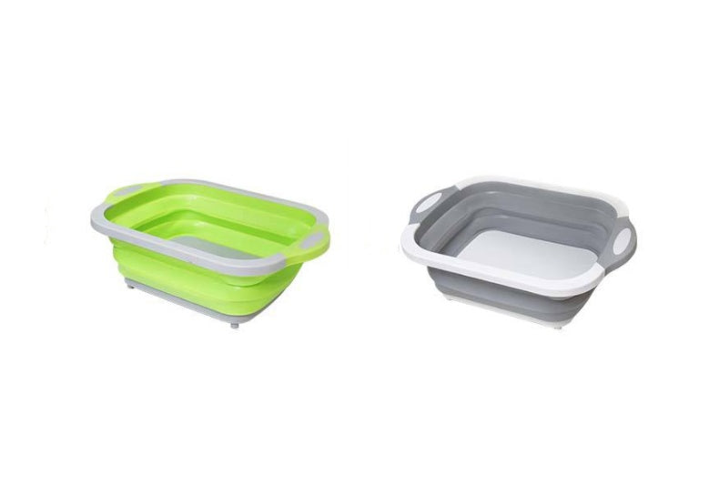 Folding Vegetable Cutting Board with Washing Basket – Multifunctional Kitchen Anvil Board & Collapsible Food Strainer