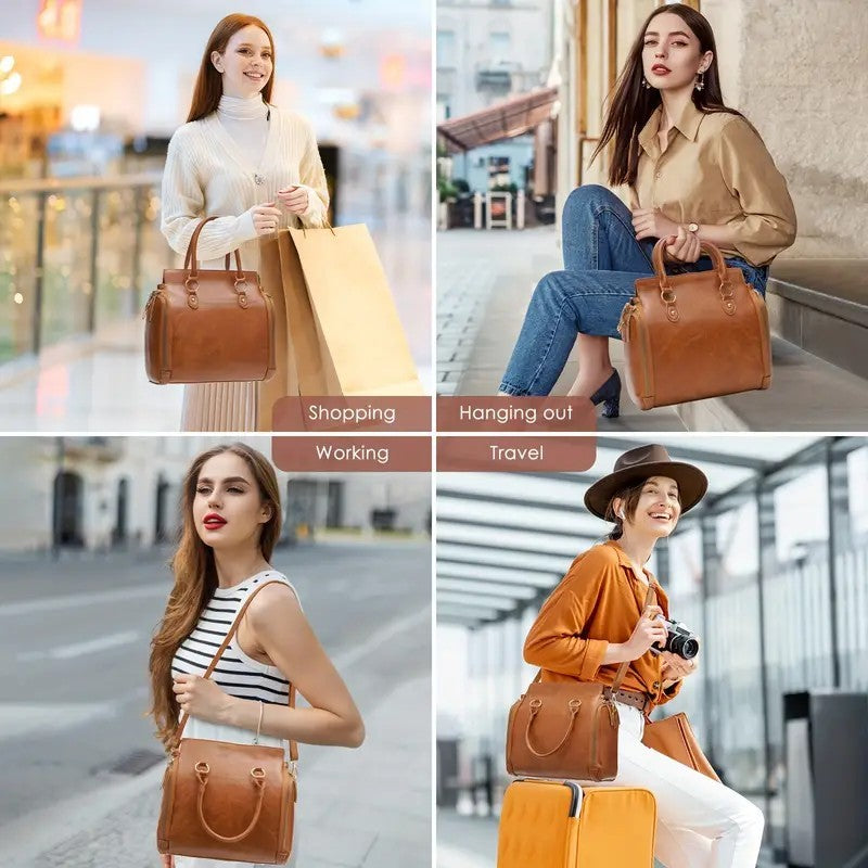 Women’s Multifunctional Leather Shoulder Bag – Stylish Handbag, Crossbody Tote, Large Capacity Purse
