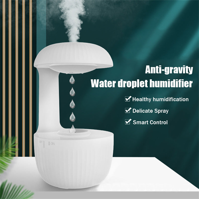 Anti-Gravity Air Humidifier – Silent Countercurrent Cool Mist Maker with Levitating Water Drops for Relaxation & Fatigue Relief