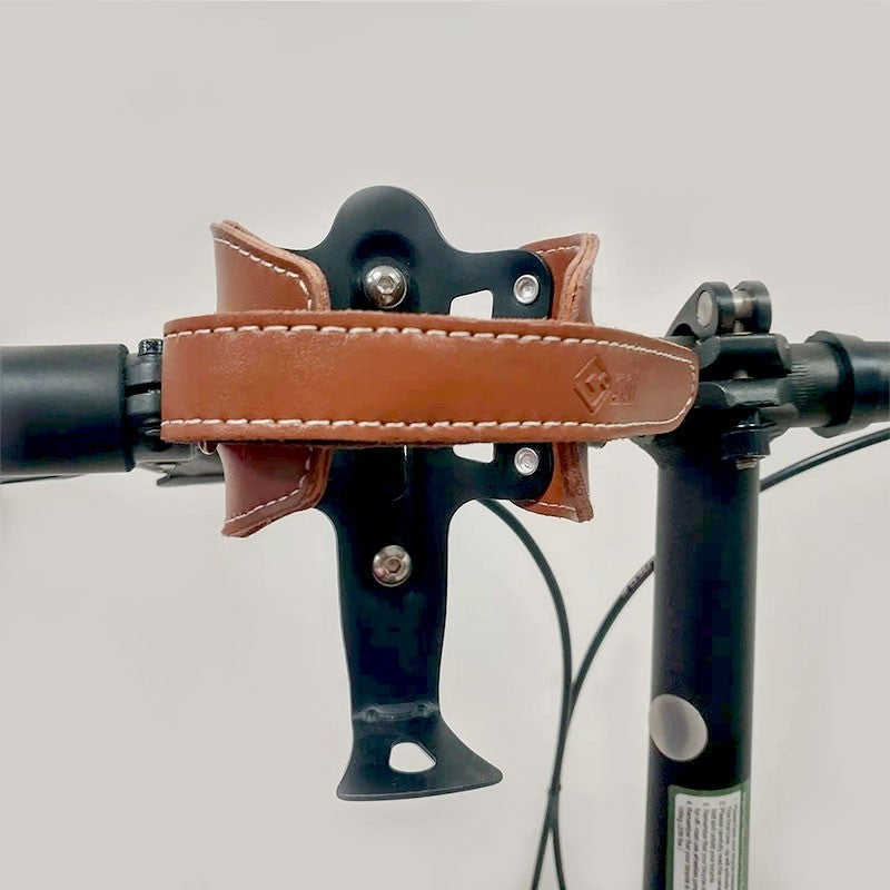 Vintage Bicycle Leather Water Bottle Holder – Handmade Cowhide Bike Bottle Cage for Cycling
