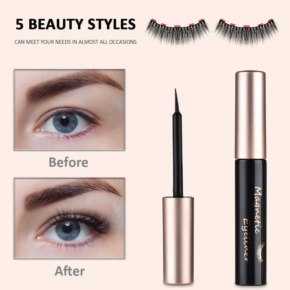 Magnetic False Eyelashes – Reusable Natural & Dramatic Lashes with Magnetic Eyeliner for Easy Application