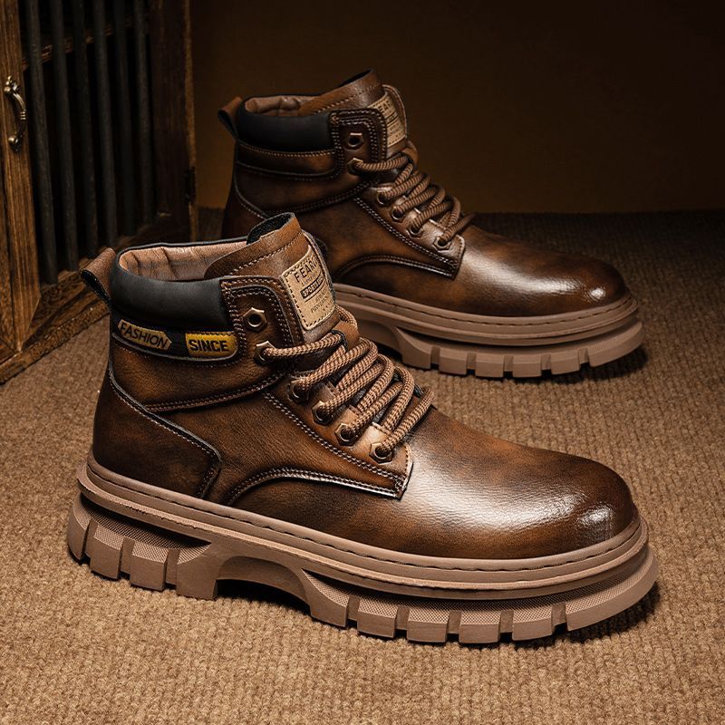 Martin Boots for Men – Trendy High Top British Style Workwear Boots | Durable Leather, Fashionable & Comfortable