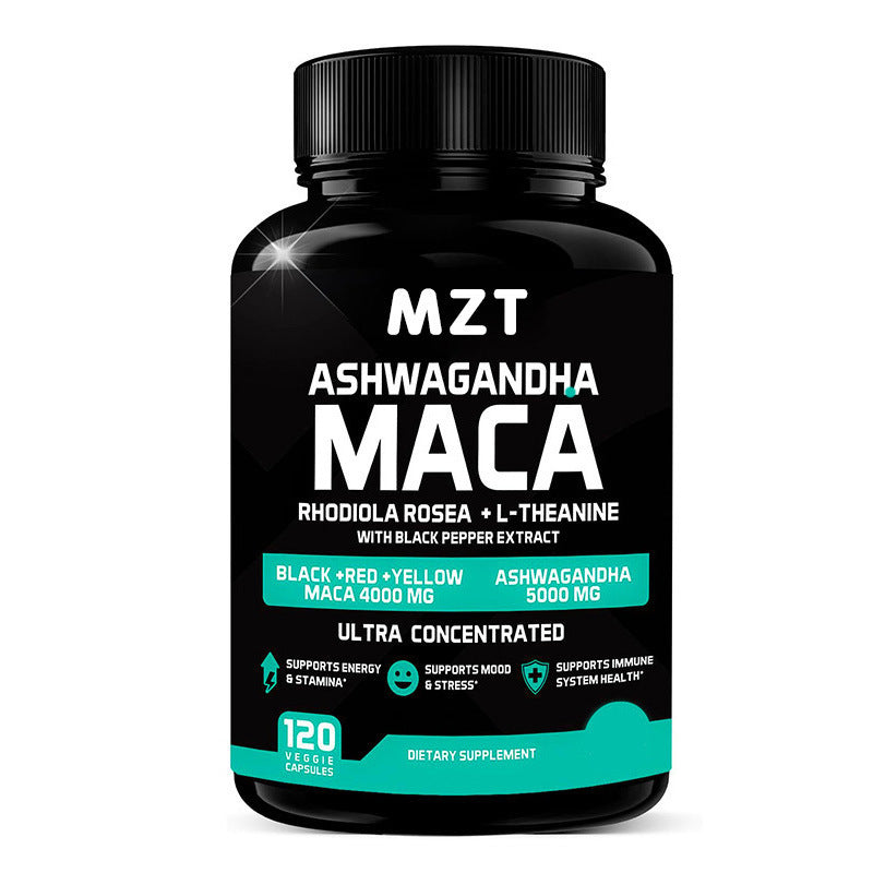 Ashwagandha Maca Capsules – Natural Energy, Stress Relief & Hormone Balance Supplement | Boost Vitality & Focus