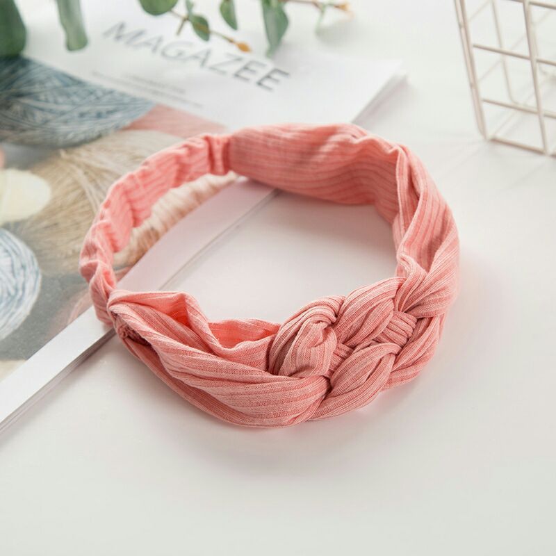Knitted Chinese Knot Hair Band – Handmade Elastic Headband for Women & Girls