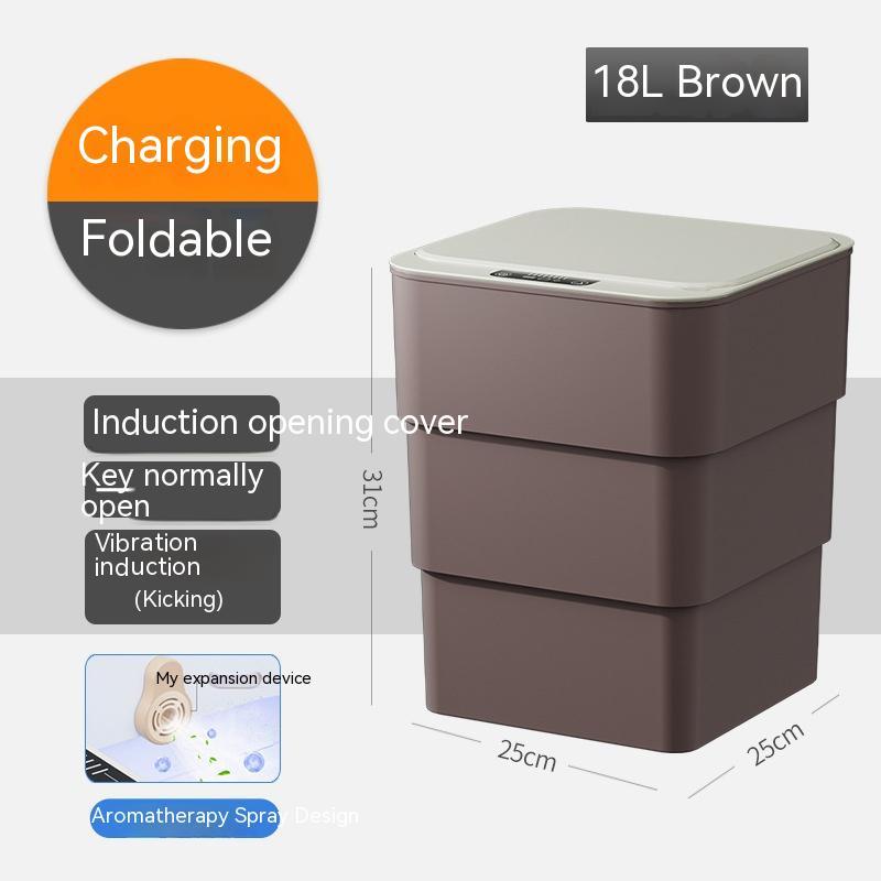 Automatic Smart Trash Can with Lid – Induction Dustbin for Bedroom, Living Room, Kitchen & Carh Bin