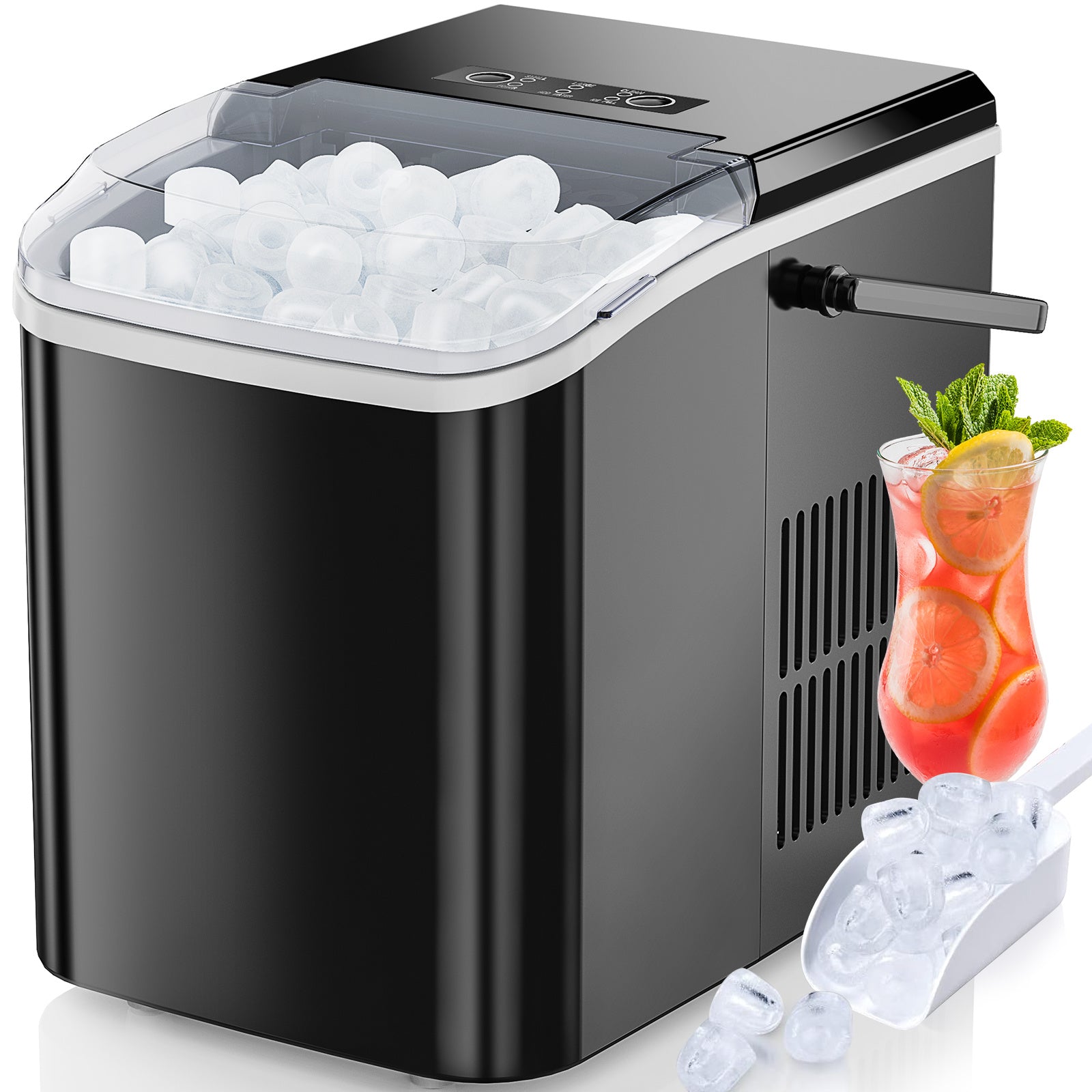 Portable Ice Maker Machine – Countertop Ice Cube Maker for Home, Kitchen, Bar & Office – Fast Ice Making