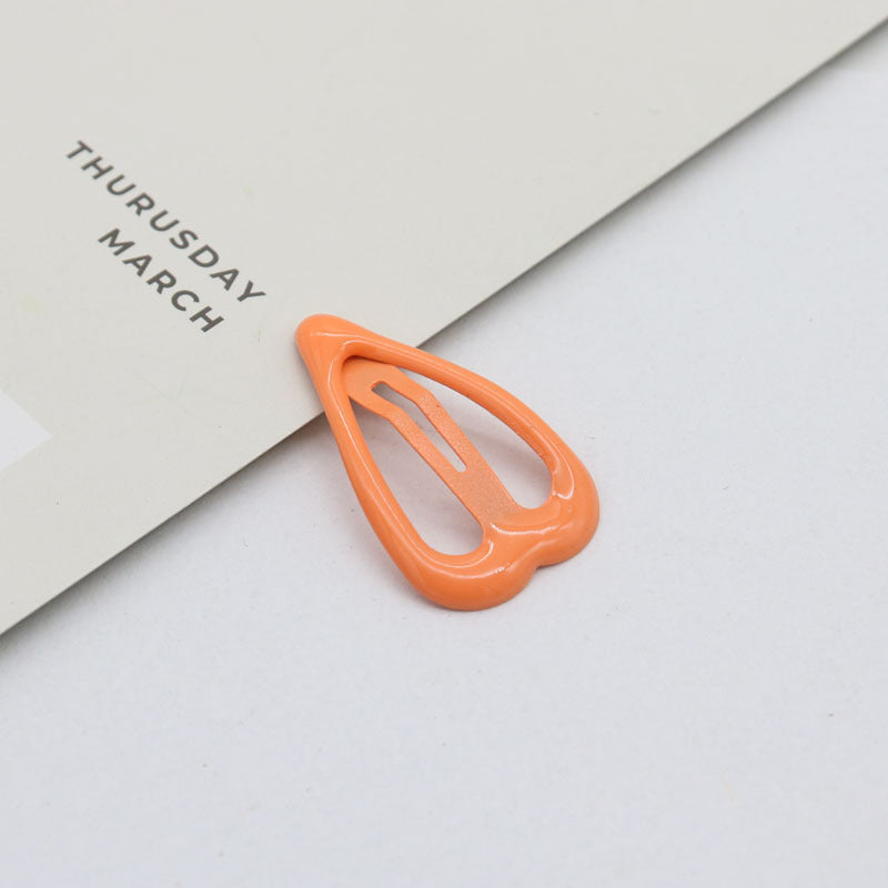 Kids Hair Accessories – Colorful Oil Drip Spray Paint Side Clips | Cute Bang Clips & Love Hairpins