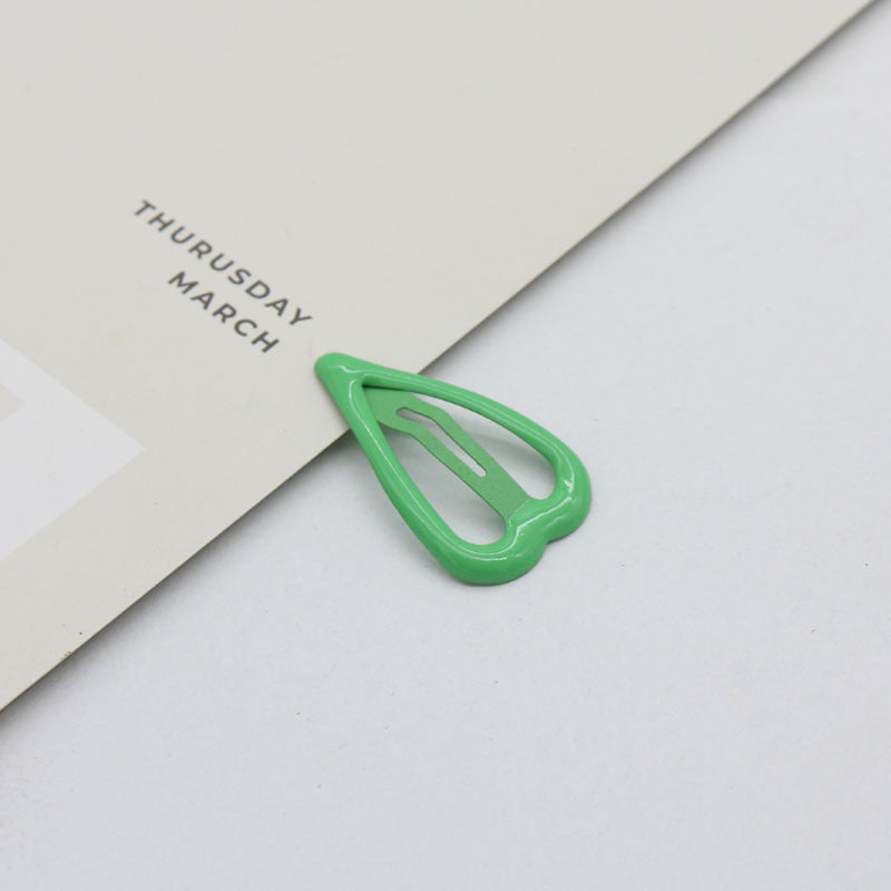 Kids Hair Accessories – Colorful Oil Drip Spray Paint Side Clips | Cute Bang Clips & Love Hairpins