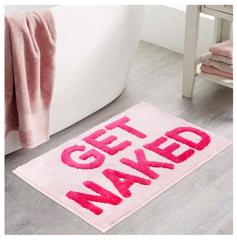 English Jacquard Letters Absorbent Floor Mat – Non-Slip Home Door Mat for Entryway, Bathroom & Living Room