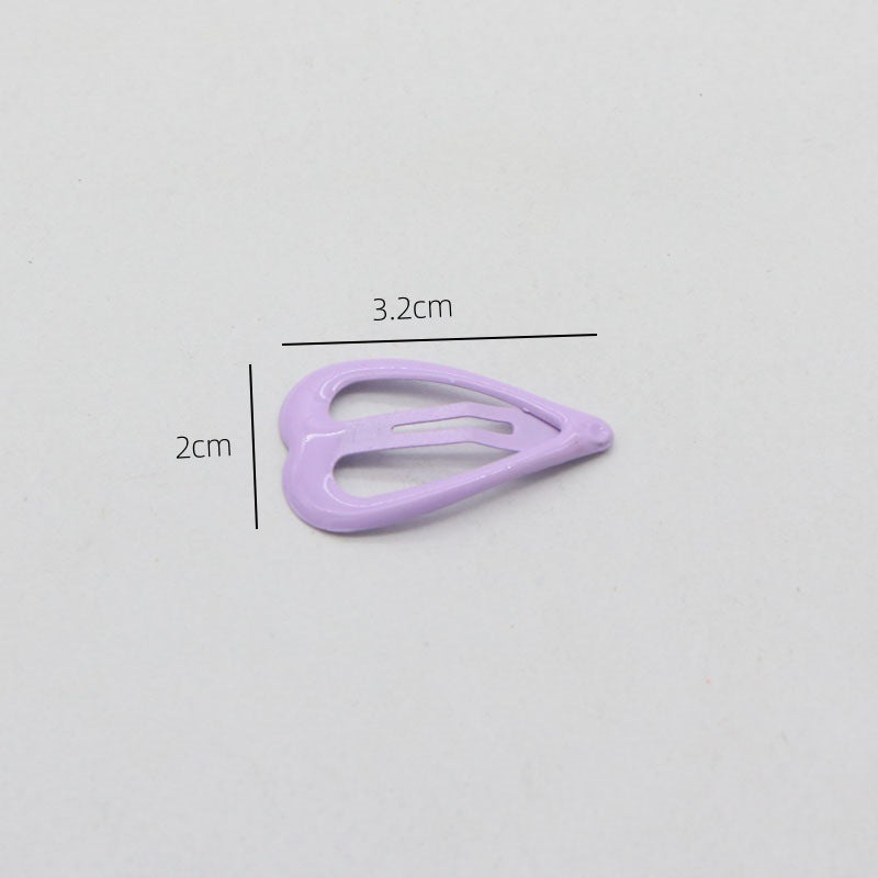 Kids Hair Accessories – Colorful Oil Drip Spray Paint Side Clips | Cute Bang Clips & Love Hairpins