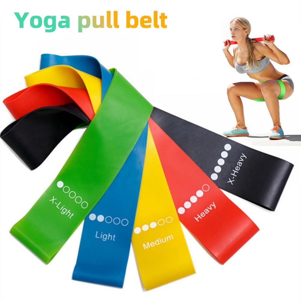 Yoga Resistance Rubber Bands – Pilates & Fitness Training Elastic Bands for Indoor & Outdoor Workouts (0.35mm–1.1mm)