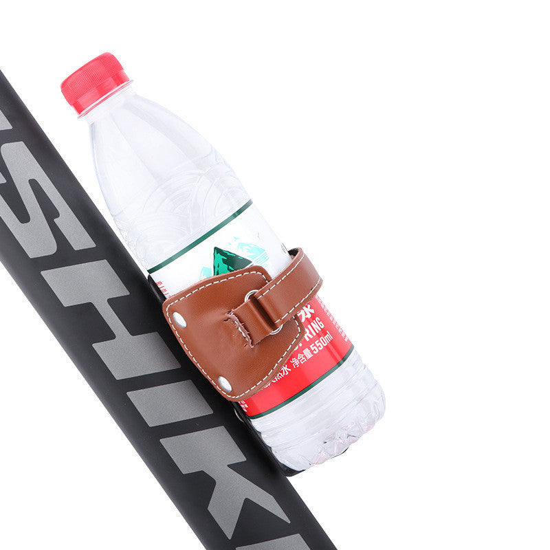 Vintage Bicycle Leather Water Bottle Holder – Handmade Cowhide Bike Bottle Cage for Cycling
