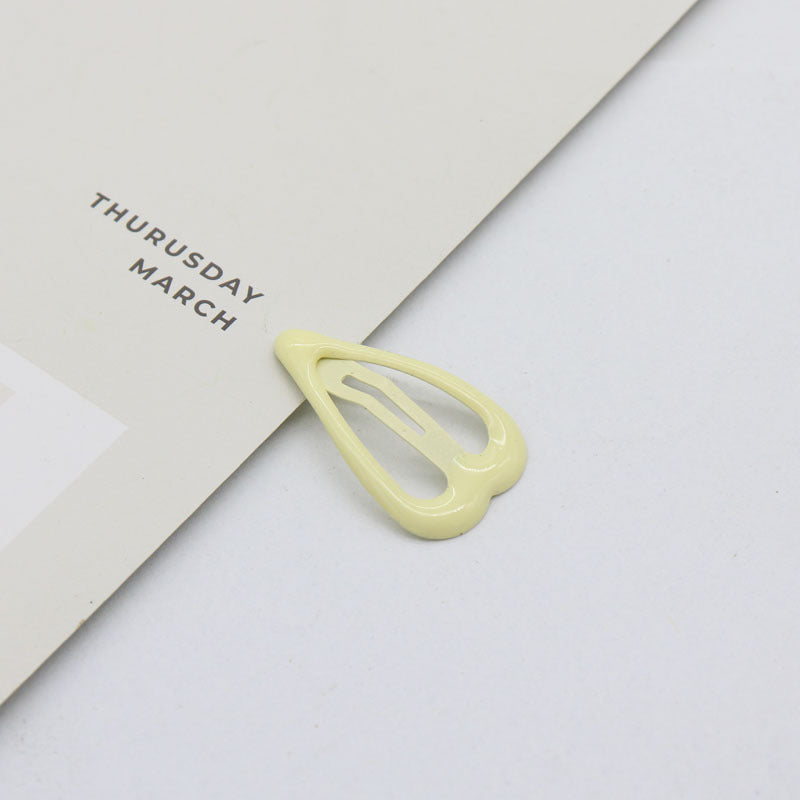 Kids Hair Accessories – Colorful Oil Drip Spray Paint Side Clips | Cute Bang Clips & Love Hairpins