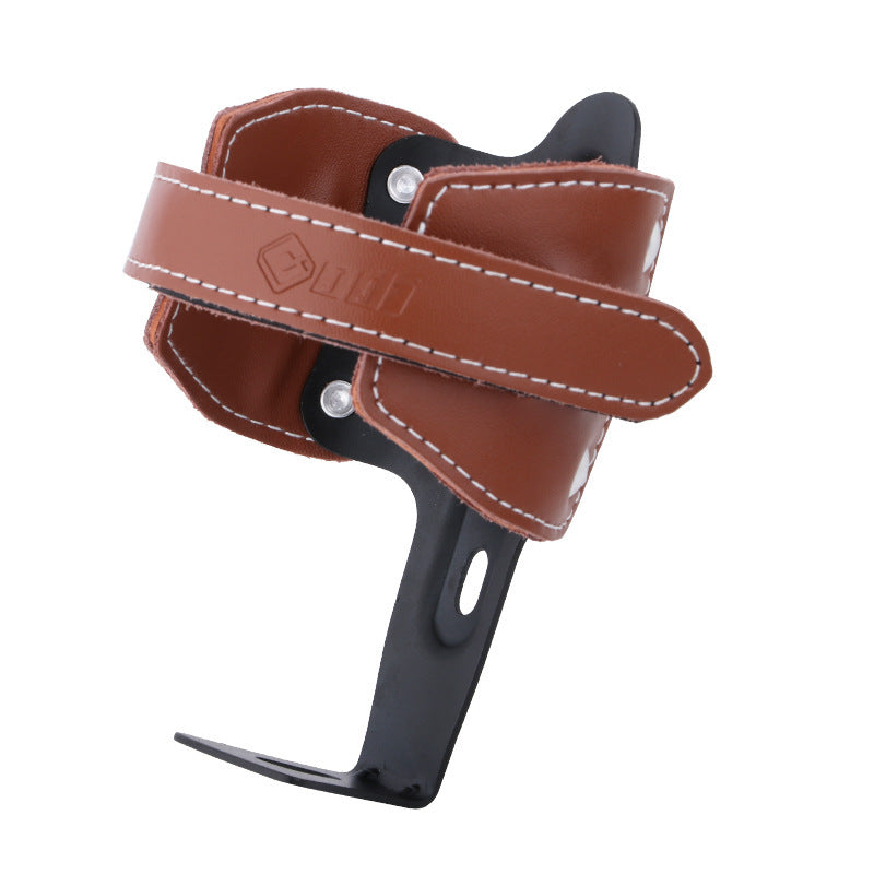 Vintage Bicycle Leather Water Bottle Holder – Handmade Cowhide Bike Bottle Cage for Cycling
