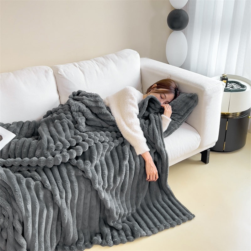 Heavyweight Flannel Blanket – Soft Warm Winter Blanket for Bed & Sofa | Premium Cozy Fleece Throw