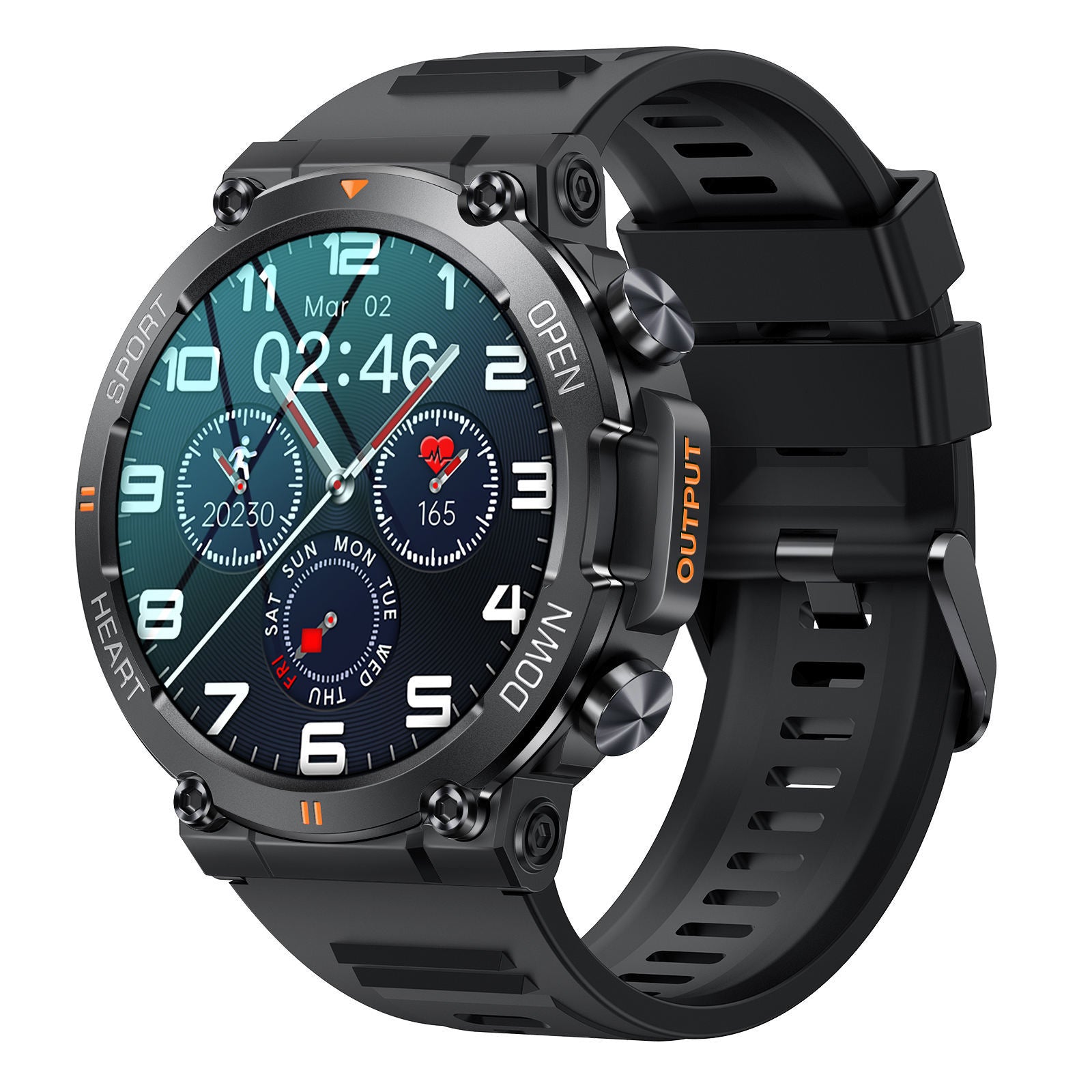 SENBONO Men’s Smart Watch – Round Big Screen Bluetooth Calling, Fitness Tracker, Outdoor Sports Smartwatch
