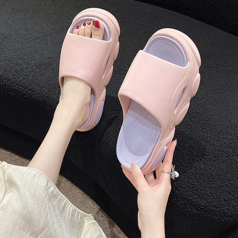 Women’s High Heel Sandals – Fashion Couples Beach Sandals, Comfortable Soft Thick Sole Casual Sports Sandals