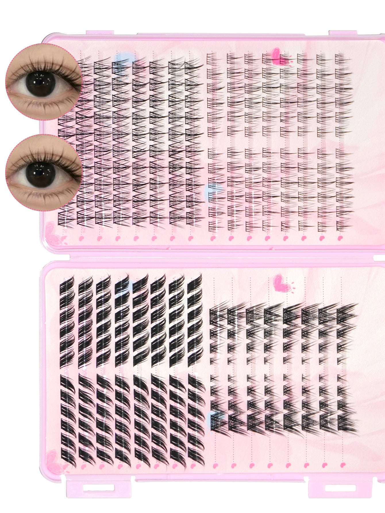 Multi-Style Hybrid False Eyelash Extension Set – Easy to Wear & Apply, Natural to Dramatic Eye Makeup Lashes