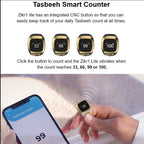 Zikr Ring – Digital Tasbeeh Counter, Smart Islamic Prayer Beads, Finger Ring with OLED Display & Vibration Alerts