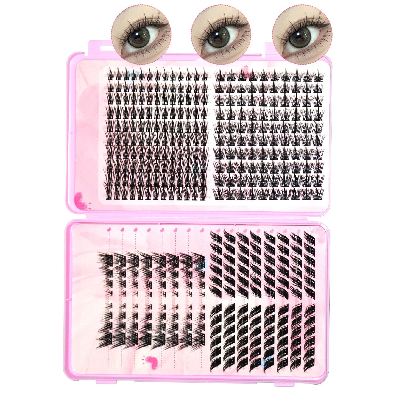 Multi-Style Hybrid False Eyelash Extension Set – Easy to Wear & Apply, Natural to Dramatic Eye Makeup Lashes