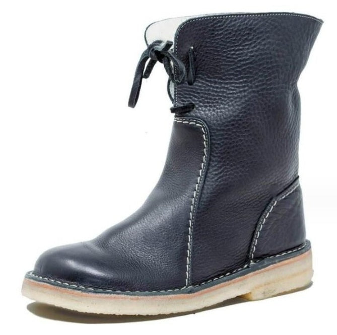 Women’s Flat Martin Boots – Comfortable High Ankle Boots for Daily & Casual Wear