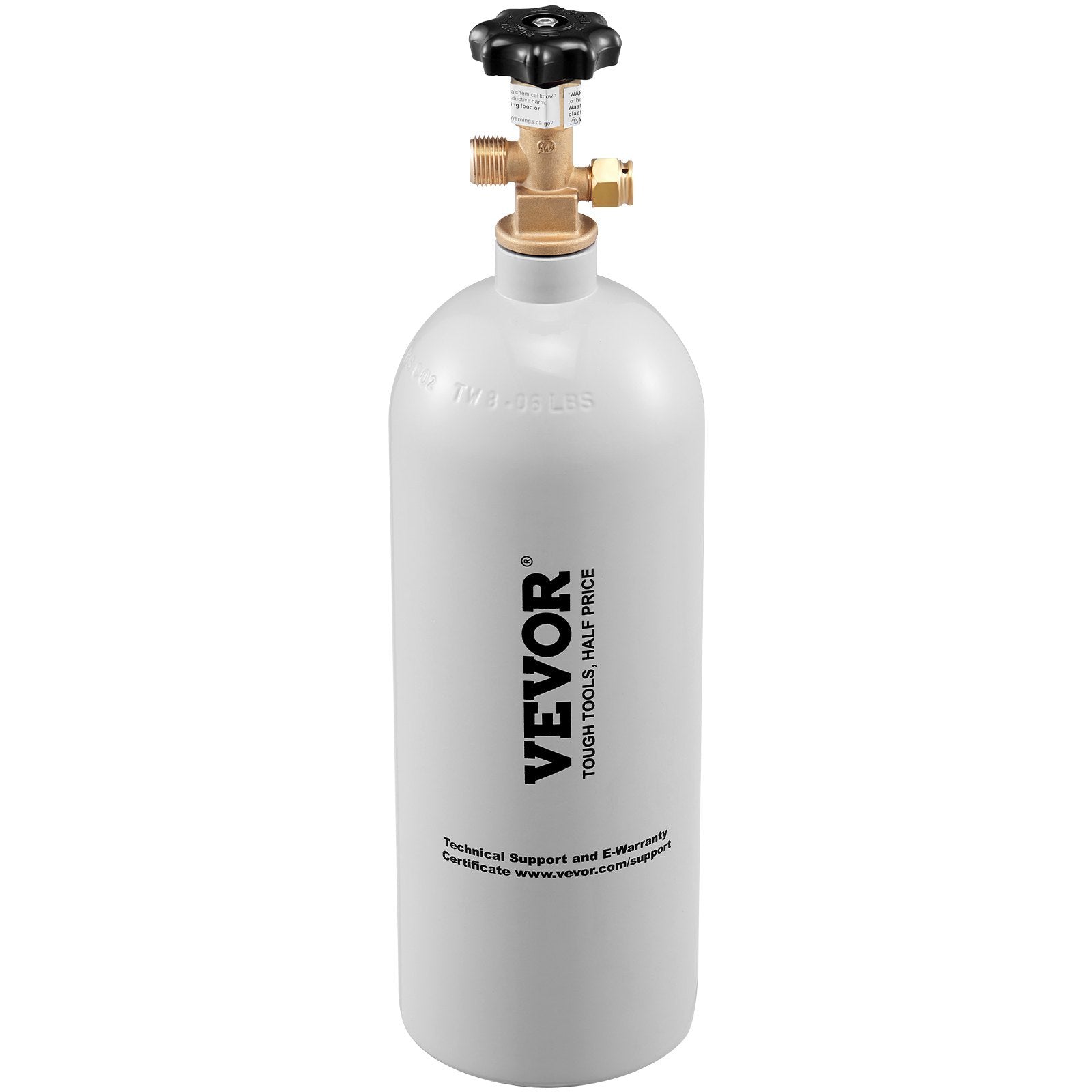 VEVOR 5 Lbs CO2 Tank – Aluminum Gas Cylinder with CGA320 Valve for Draft Beer, Soda & Home Brewing