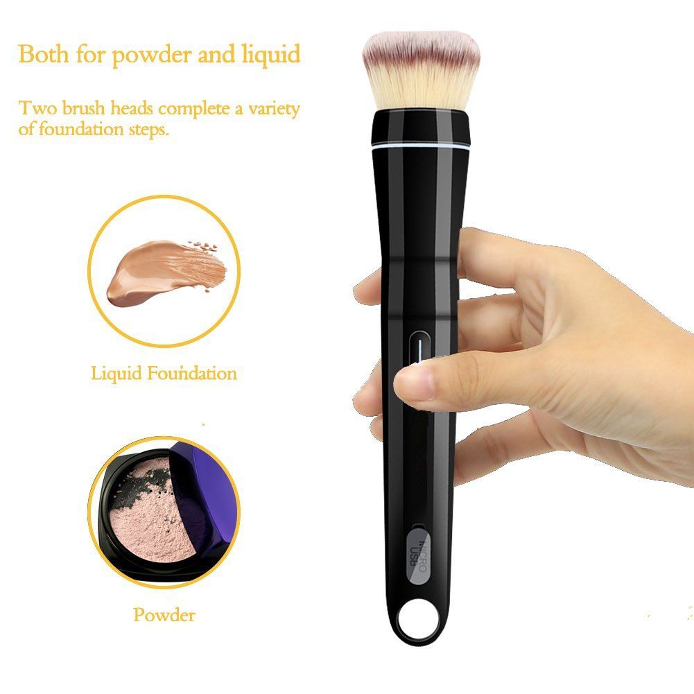 Portable Electric Makeup Brush – Travel Cosmetic Tool for Blush, Powder & Foundation | Professional Beauty Gadget for Flawless Makeup