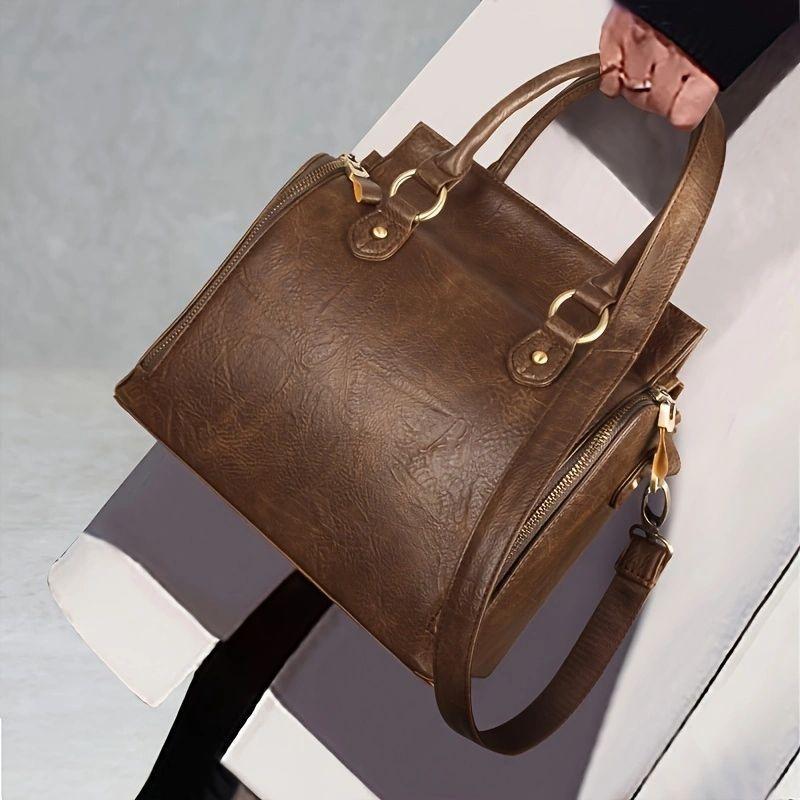 Women’s Multifunctional Leather Shoulder Bag – Stylish Handbag, Crossbody Tote, Large Capacity Purse