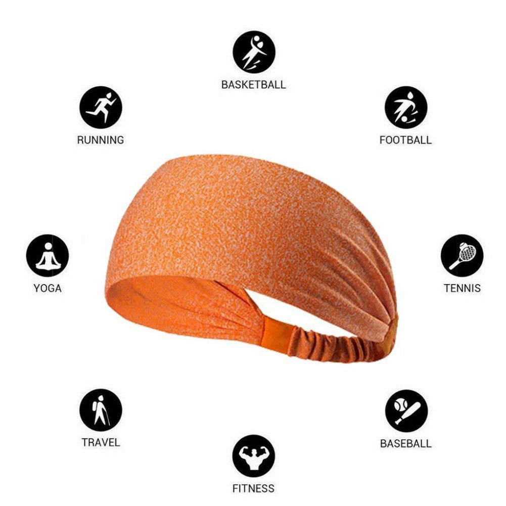 Sports Headbands for Men & Women (5 Pack) – Non-Slip Wicking Sweatbands for Running, Cycling, Basketball, Yoga & Workout